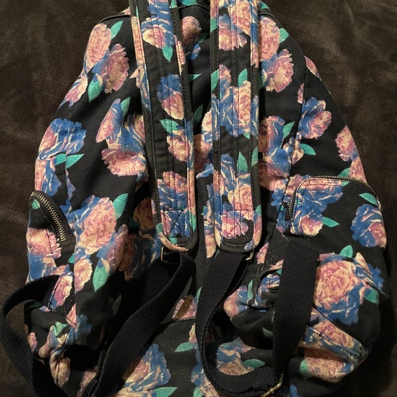 PINK Floral Backpack Bookbag - Picture 2 of 2